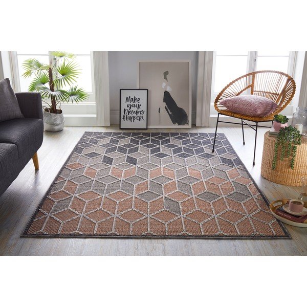 Pilkos ir rožinės spalvos kilimas Flair Rugs Dartmouth, 160 x 230 cm-image-1