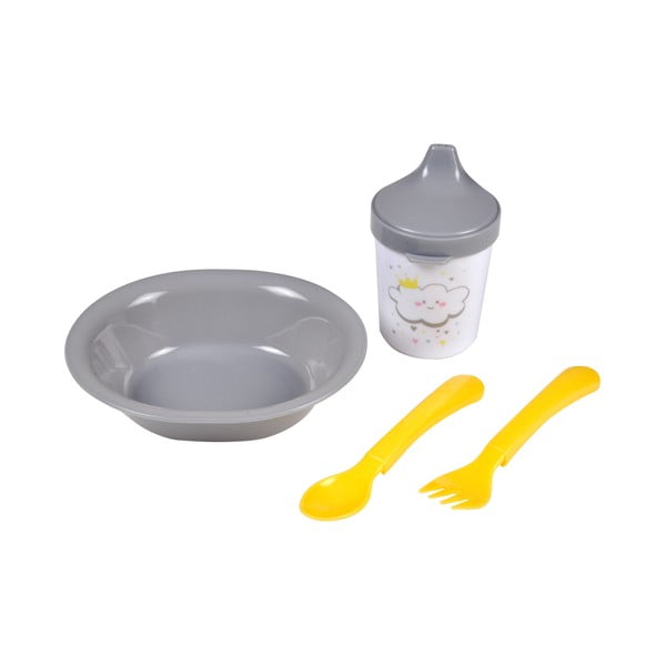 Plastikiniai vaikiški valgomojo rinkiniai 4 vnt. Cloud – Bébé Douceur