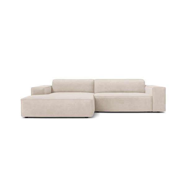 Kreminės spalvos modulinė kampinė sofa (su kairiuoju kampu/su gultu) Jodie – Micadoni -image-1