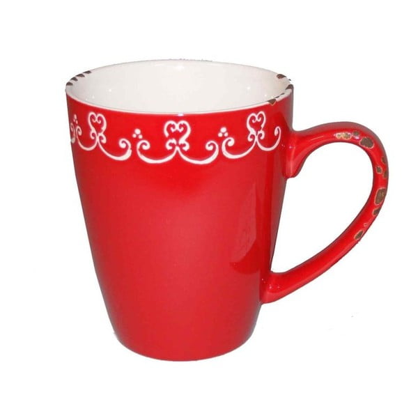 Raudonas keramikos puodelis Antic Line