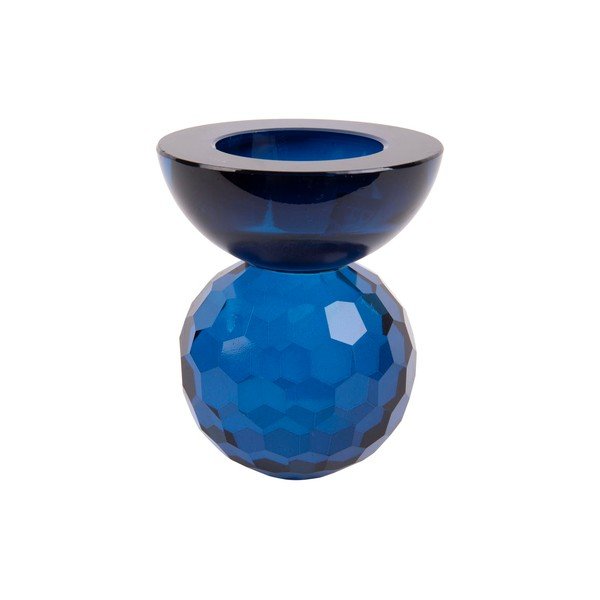 Mėlyno stiklo žvakidė Crystal Art - PT LIVING-image-1