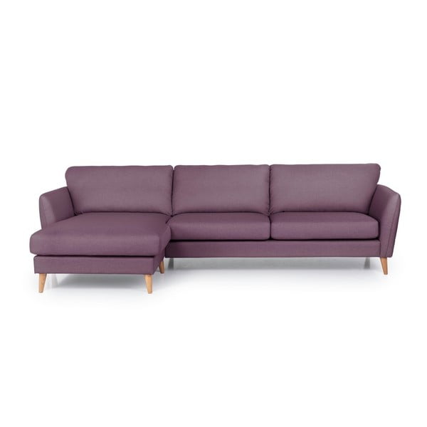 Violetinė kampinė sofa Scandic Oslo, kairysis kampas