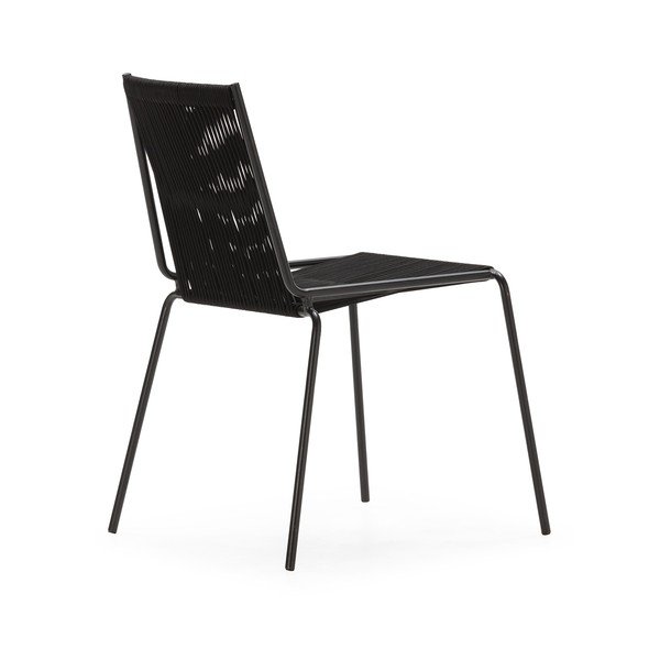 Juodos spalvos iš metalo galima dėti viena ant kitos valgomojo kėdės 2 vnt. Emily – Marckeric-image-3