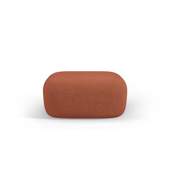 Terakotos spalvos pufas iš boucle Jenny – Micadoni -image-1