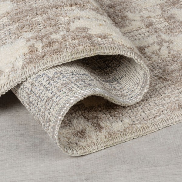 Skalbiamas pilkai smėlinės spalvos kilimas 155x230 cm Connely – Flair Rugs-image-2