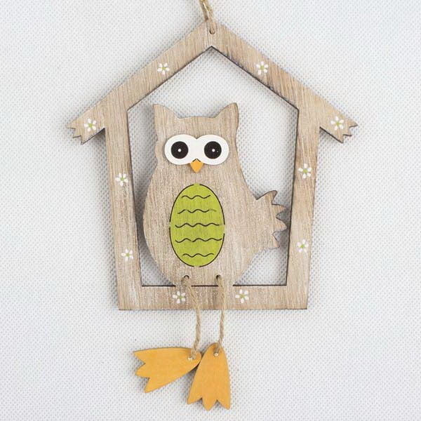 Medinė pakabinama dekoracija Dakls Owl