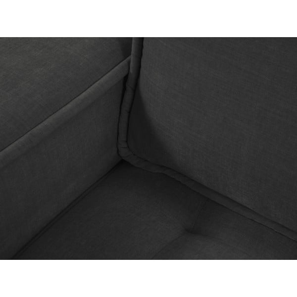Sofa juodos spalvos 212 cm Mike – Micadoni Home-image-1