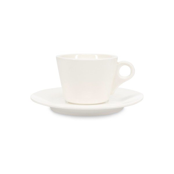 Baltos spalvos iš porceliano puodelis kapučino 160 ml Barista – BonBistro-image-3