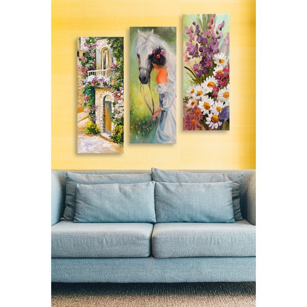 Paveikslai 3 vnt. rinkinyje 20x50 cm - Wallity-image-1