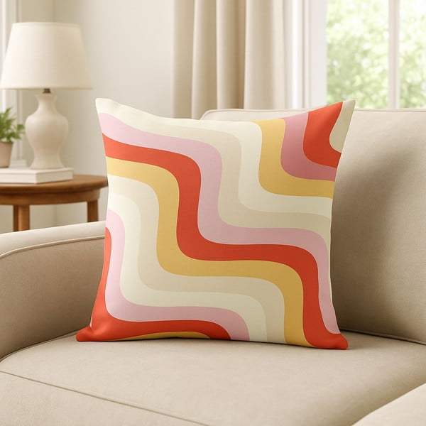 Dekoratyvinis pagalvės užvalkalas 43x43 cm Creamy Raspberry Swirl – Mila Home-image-3