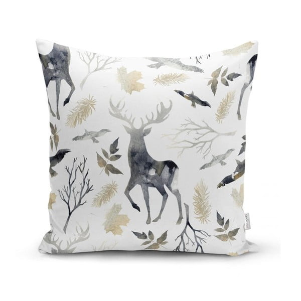 4 kalėdinių pagalvių užvalkalų ir staltiesės rinkinys Minimalist Cushion Covers Christmas Forest-image-1