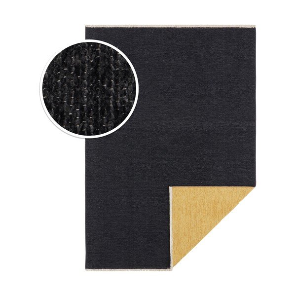 Juodos ir geltonos spalvos dvipusis kilimas Hanse Home Duo, 80 x 150 cm-image-4