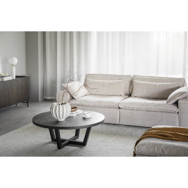 Apvalios formos kavos staliukas juodos spalvos iš ąžuolo ø 110 cm Boxford – Rowico-image-1