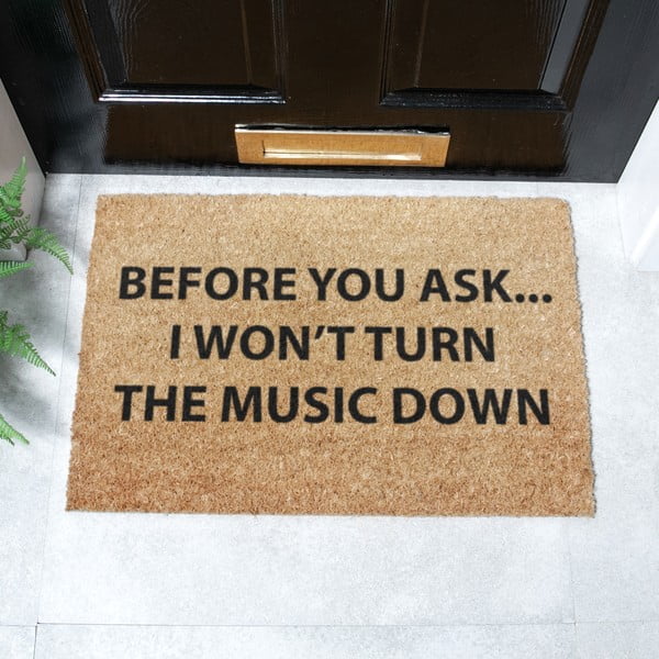 Iš kokoso pluošto grindų kilimėlis 40x60 cm Loud Music – Artsy Doormats-image-2