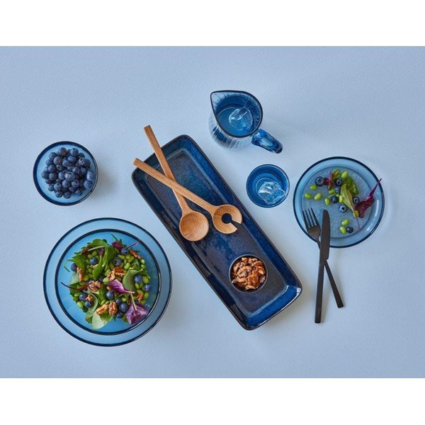 Iš keramikos padėklas serviravimo padėklas 14x38 cm Gastro Dark Blue/Black – Bitz-image-1