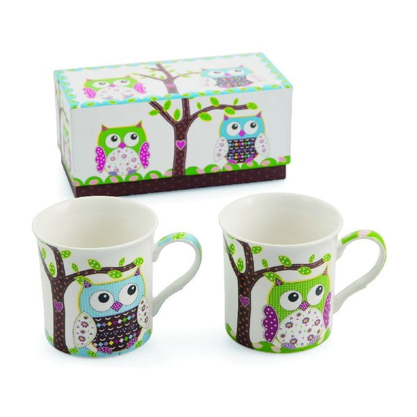 2 puodelių rinkinys "Teatime Owl