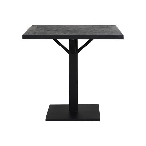 Valgomojo stalas juodos spalvos 80x80 cm Chisa – Light & Living