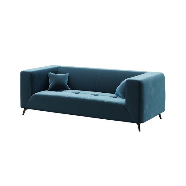 Mėlyna aksominė sofa MESONICA Toro, 217 cm-image-2