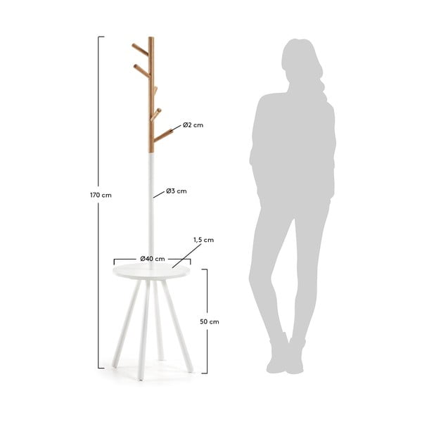 Balta drabužių kabykla Kave Home Bren-image-3