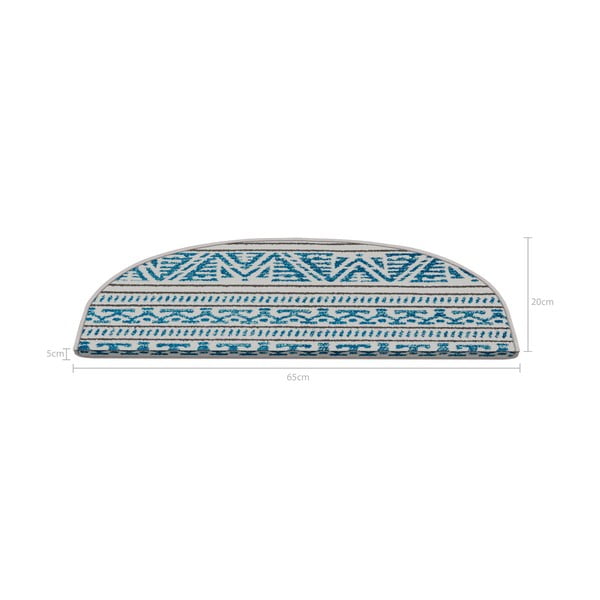 Laiptų kilimėlių rinkiniai mėlynos spalvos 16 vnt. 20x65 cm Cottage Warmth – Vitaus-image-2