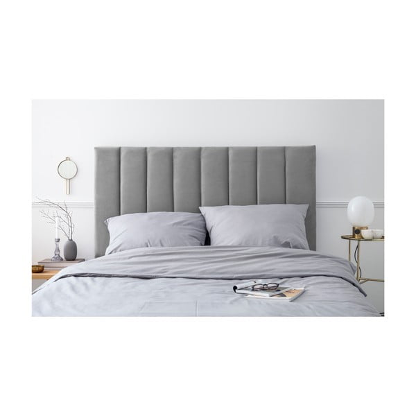 Šviesiai pilka minkštas lovos galvūgalis 140x120 cm LA - Cosmopolitan Design-image-3