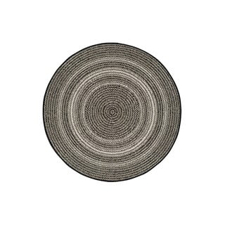 Juodas lauko kilimas Universal Silvana Rutto, ⌀ 120 cm