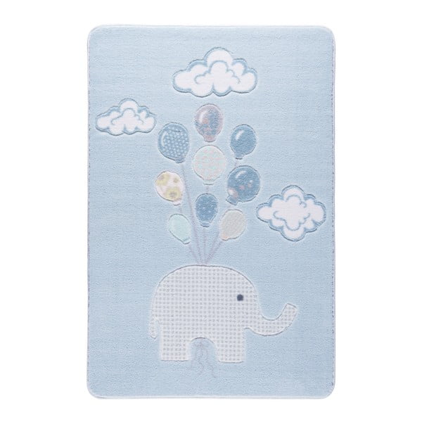 Vaikiškas šviesiai mėlynas kilimas "Conceptum Hypnose Sweet Elephant", 133 x 190 cm
