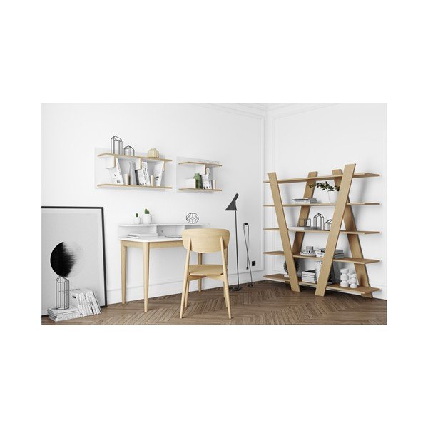 Knygų spinta iš ąžuolo medienos TemaHome Wind-image-4
