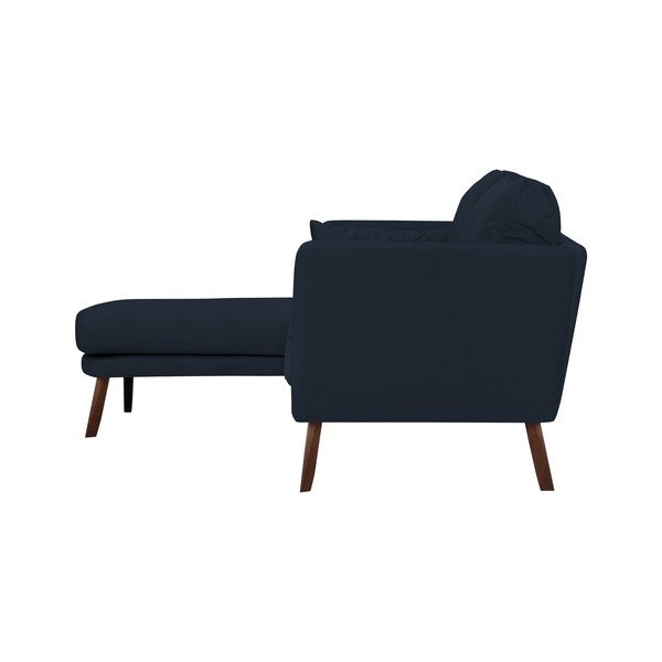 Mazzini Sofas Elena Tamsiai mėlyna trivietė sofa su kairiuoju kampiniu šezlongu-image-3