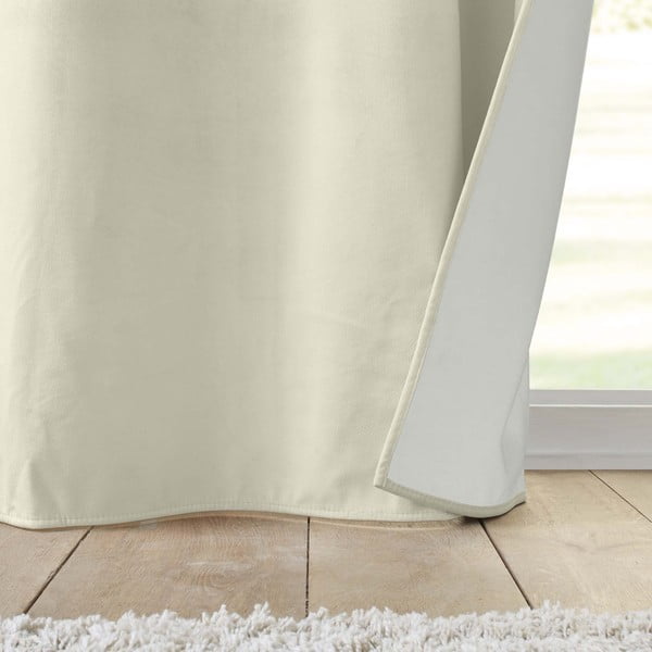 Kreminės spalvos iš velveto termo užuolaida 140x260 cm Polarchic – douceur d'intérieur-image-4