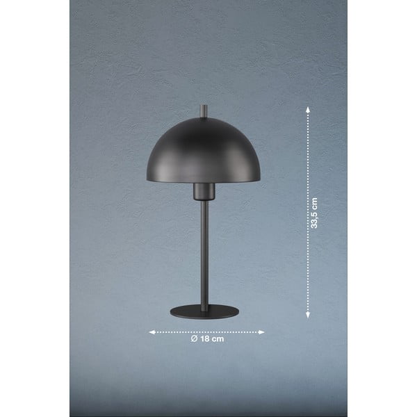 Stalinis šviestuvas juodos spalvos (aukštis 33,5 cm) su metaliniu gaubtu Kia – Fischer & Honsel-image-2