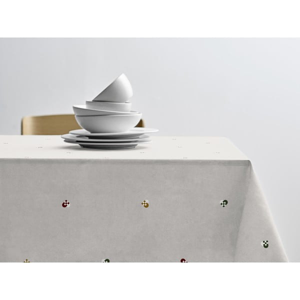 Iš medvilnės staltiesė 140x220 cm Hearts Embloidery – Södahl-image-1