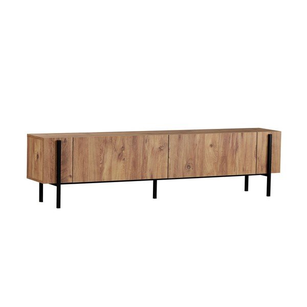Natūralios spalvos TV spintelė iš pušies 180x45x30 cm Nexus – Kalune Design
