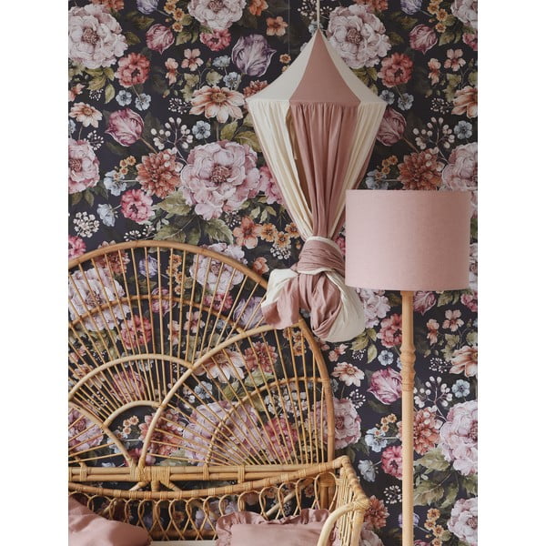 Baltos ir rožinės spalvos medvilninis baldakimas Powder Pink Circus - Moi Mili-image-4