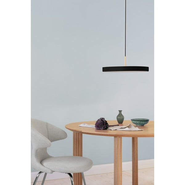 Kabantis šviestuvas juodos spalvos LED su pritemdymo funkcija ø 43 cm su metaliniu gaubtu Asteria Plus Medium – UMAGE-image-1