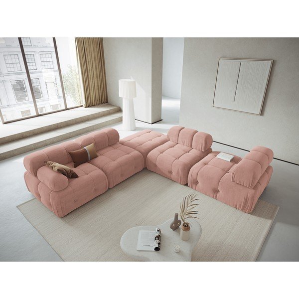 Modulinė sofa šviesiai rožinės spalvos Ferento – Cosmopolitan Design-image-1