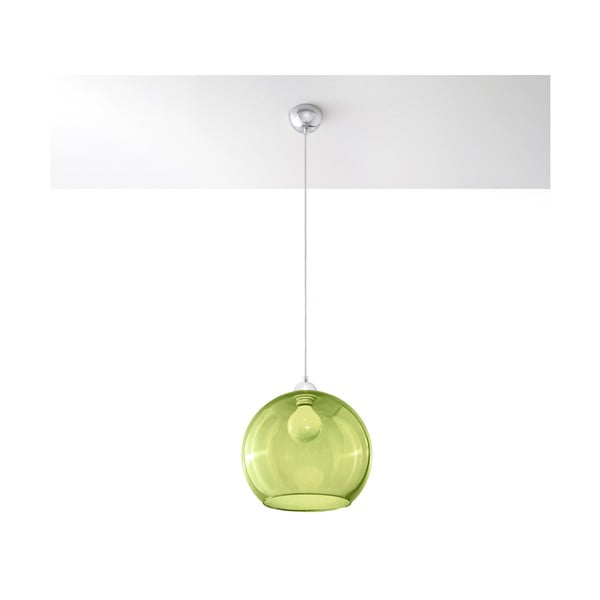 Kabantis šviestuvas žalios spalvos ø 30 cm su stiklo gaubtu Bilbao – Sollux-image-2