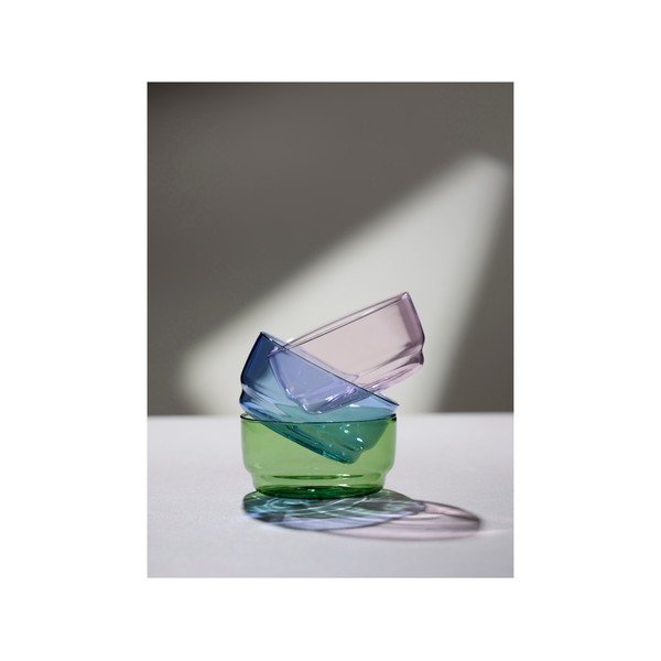 Mėlynos spalvos iš stiklo  maži dubenys 2 vnt. 500 ml Torino – Lyngby Glas-image-3