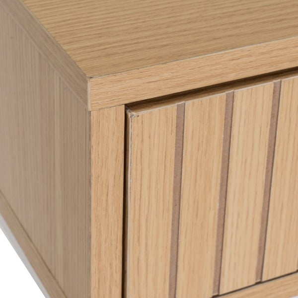 Natūralios spalvos konsolinis staliukas iš ąžuolo 30x100 cm Mid-Lines – Casa Selección-image-4