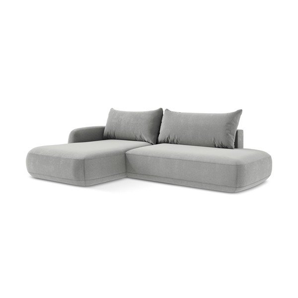 Šviesiai pilkos spalvos sulankstoma kampinė sofa (su kairiuoju kampu/su gultu) Hale – Makamii-image-3