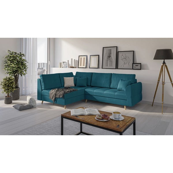Turkio spalvos kampinė sofa (kairysis kampas) Ariella - Ropez-image-2