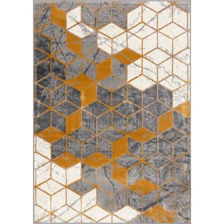 Kilimas ochros spalvos/pilkos spalvos 80x150 cm Soft – FD