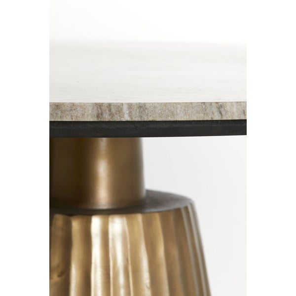 Apvalios formos valgomojo stalas bronzinės spalvos/natūralios spalvos su marmuro dekoro stalviršiu ø 100 cm Rianne – Light & Living-image-3