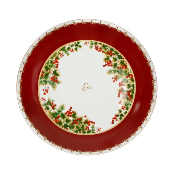 Porcelianinė lėkštė su kalėdiniu motyvu Brandani Le Bacche, ⌀ 30,5 cm