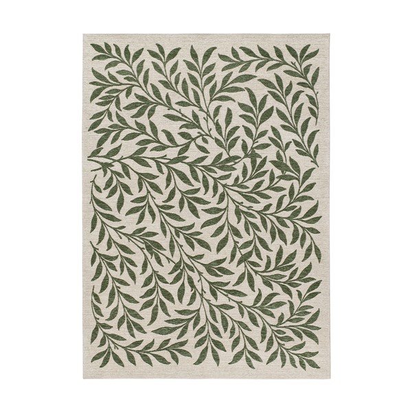 Žalios spalvos/kreminės spalvos lauko ir vidaus kilimas 80x150 cm Lua – Universal