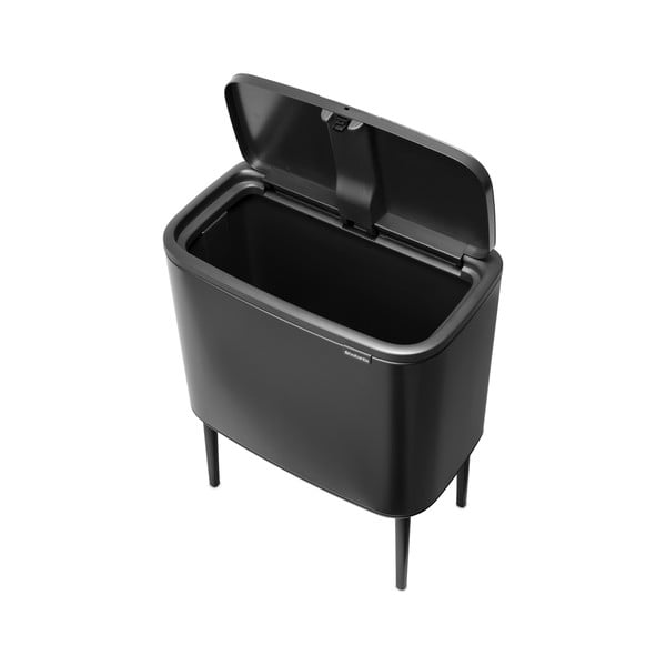 Iš plieno galima atidaryti palietus šiukšliadėžė tamsiai pilkos spalvos 36 l Bo Touch Bin – Brabantia