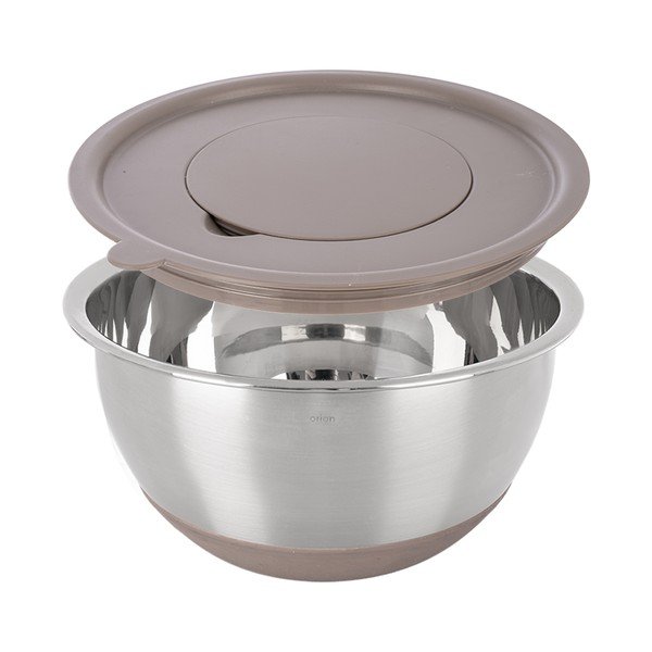 Sidabrinės spalvos iš nerūdijančio plieno dubuo ø 26 cm Beige – Orion-image-3