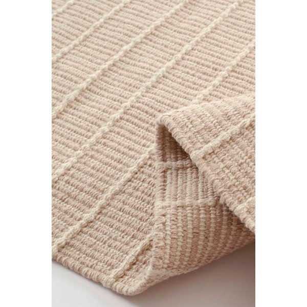 Rankų darbo smėlio spalvos iš medvilnės kilimas 80x150 cm Irma – Jotex-image-3