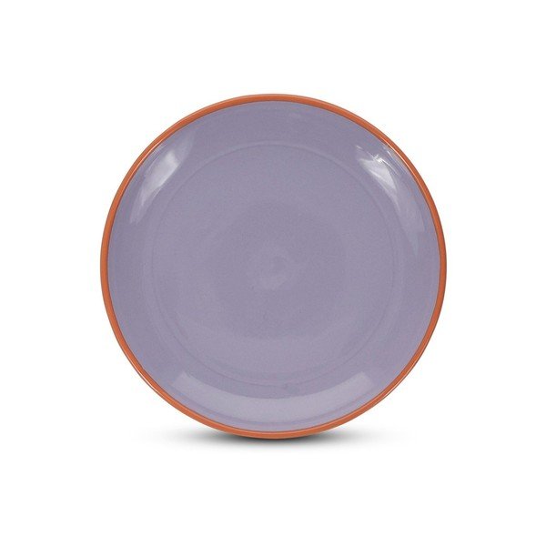 Oranžinės spalvos/violetinės spalvos desertinė iš akmens masės lėkštė ø 18 cm Duo – ONA