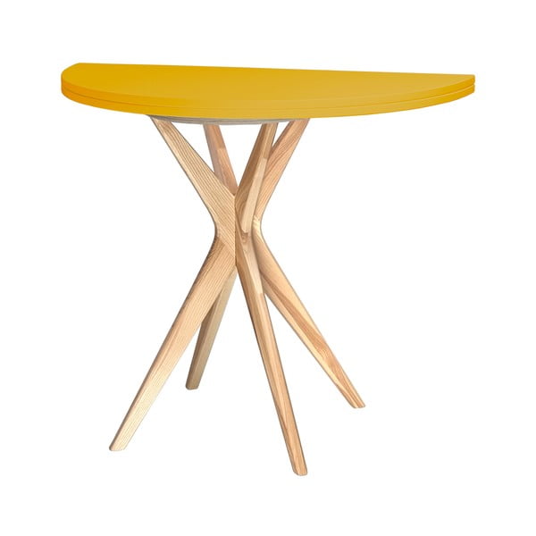 Apvalios formos prailginamas valgomojo stalas 45x90 cm Jubi – Ragaba